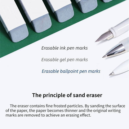 5PCS Dual-use Frosted Eraser Matte Pen Eraser  Ballpoint Pen Ink