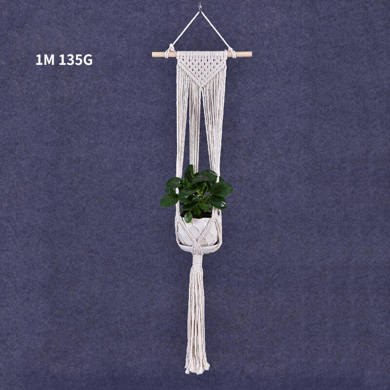 Hanging Home Decor Macrame Plant Hanger Rope Braided Basket Holder Flower Pot AU