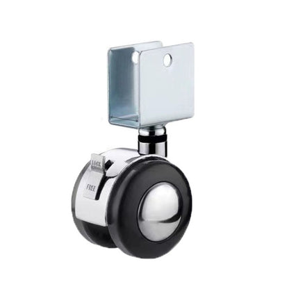 Moving Furniture Casters Wheels Soft Rubber Universal wheel Roller  For Cabinet