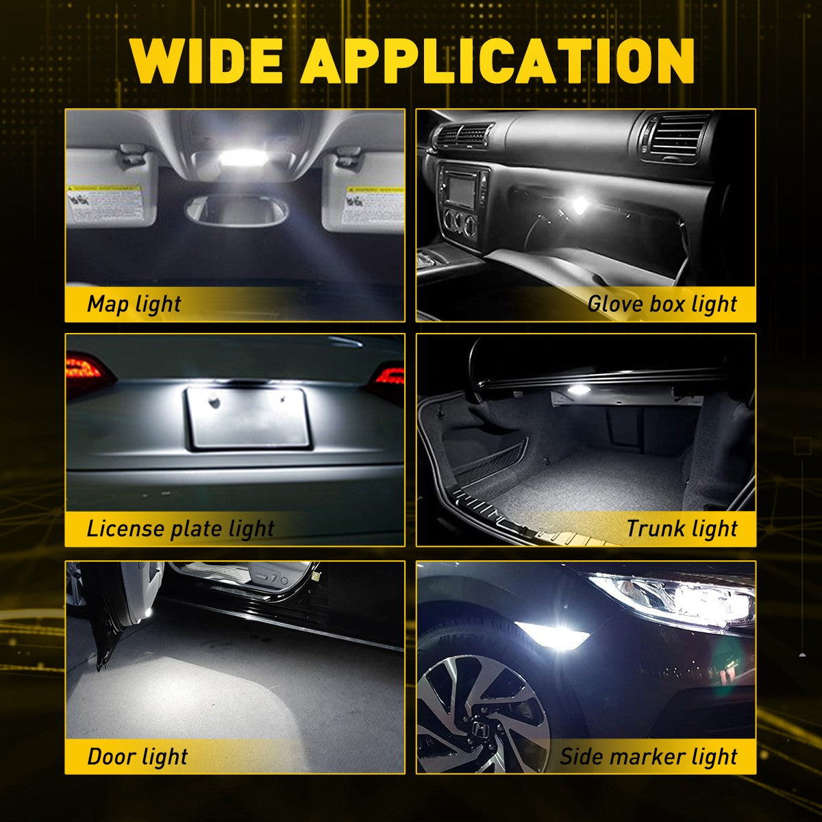 2PCS AUXITO 31MM 30MM FESTOON LED 12SMD INTERIOR LIGHT BULB GLOBE 12V CAR 4WD