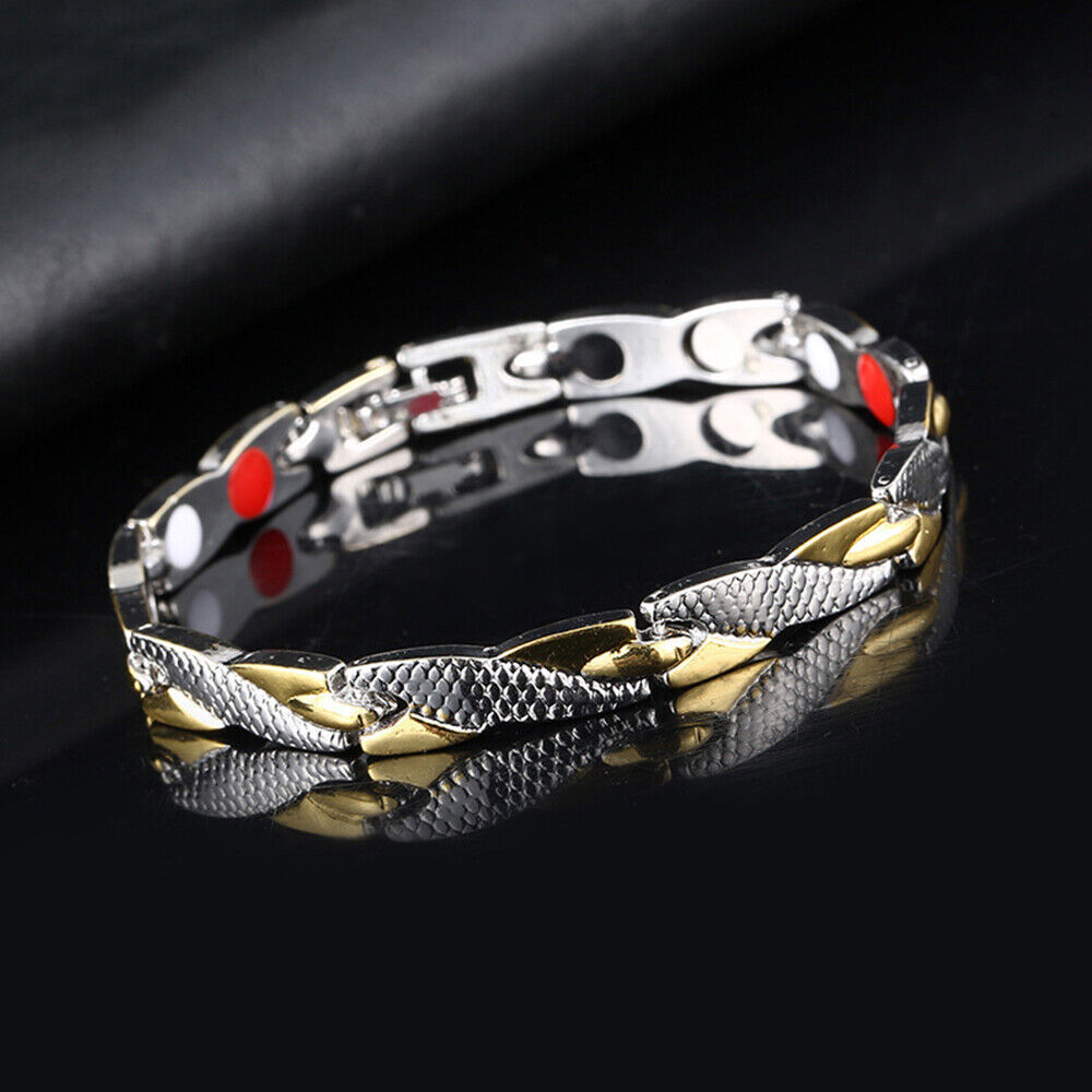 Mens Women Bracelet Magnetic Healing Bio Therapy Arthritis Pain Relief Bangle AU