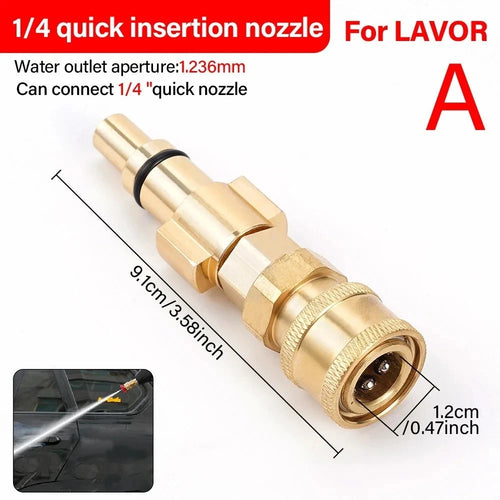 OZITO pressure washer adaptor - 1/4 quick connect adaptor - use foam cannon etc