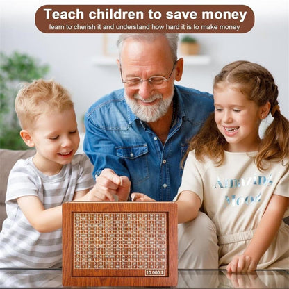 Wooden Cash Saving Box Creative Cash Savings Challenge Box Coin Money Box Gift