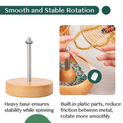 Wooden Bead Spinner Bead Making Spinner Spin Beading Bowl Jewelry Making DIY GV