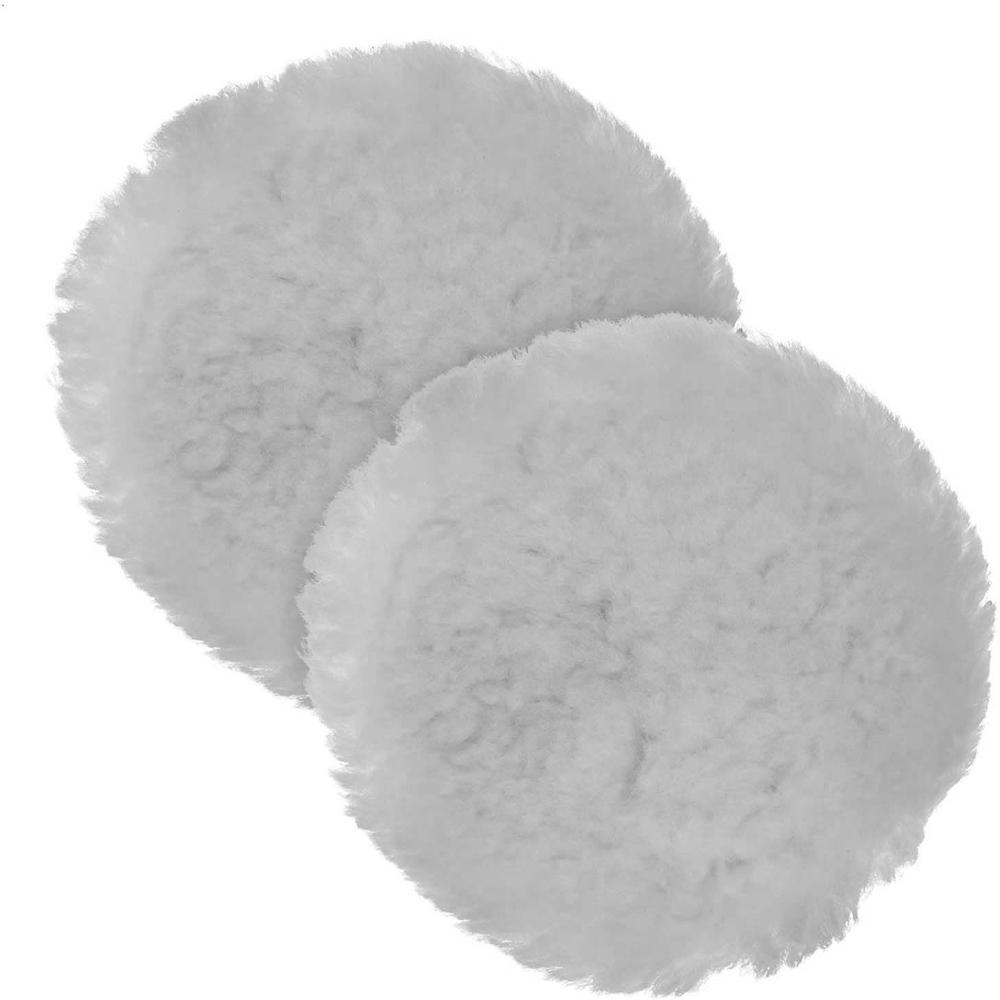 Universal White Woolen Fleece Buffing Pad Waxing Car Polish Buffer Bonnet Cover*