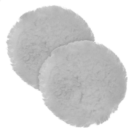 Universal White Woolen Fleece Buffing Pad Waxing Car Polish Buffer Bonnet Cover*