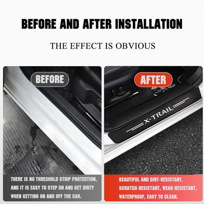 4pcs Compatible with Nissan X-TRAIL Accessories Car Door Sill Protector Guard Step Stickers