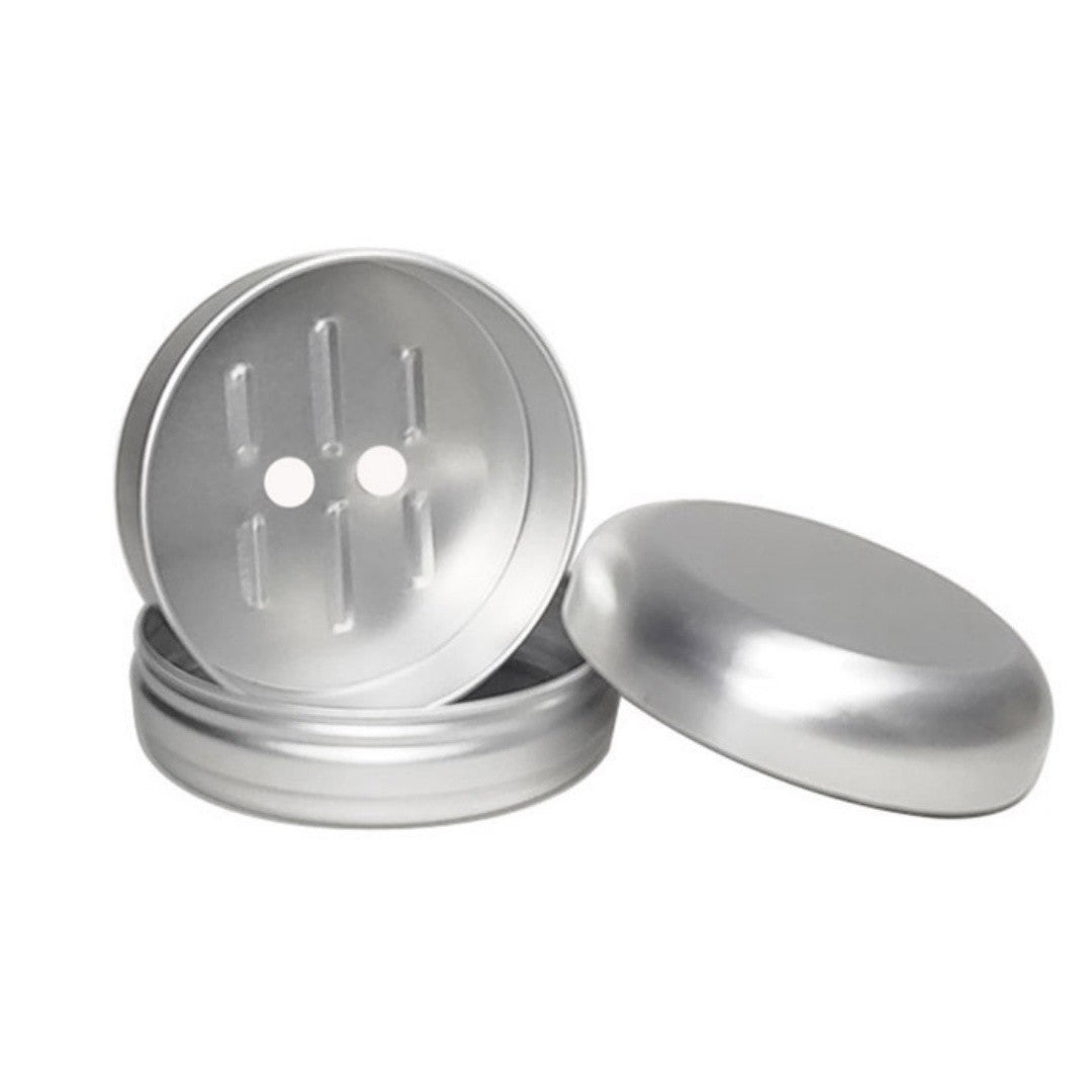 Aluminum Travel Bathroom Soap Box Tin Case Metal Holder Draining Tray Rustproof