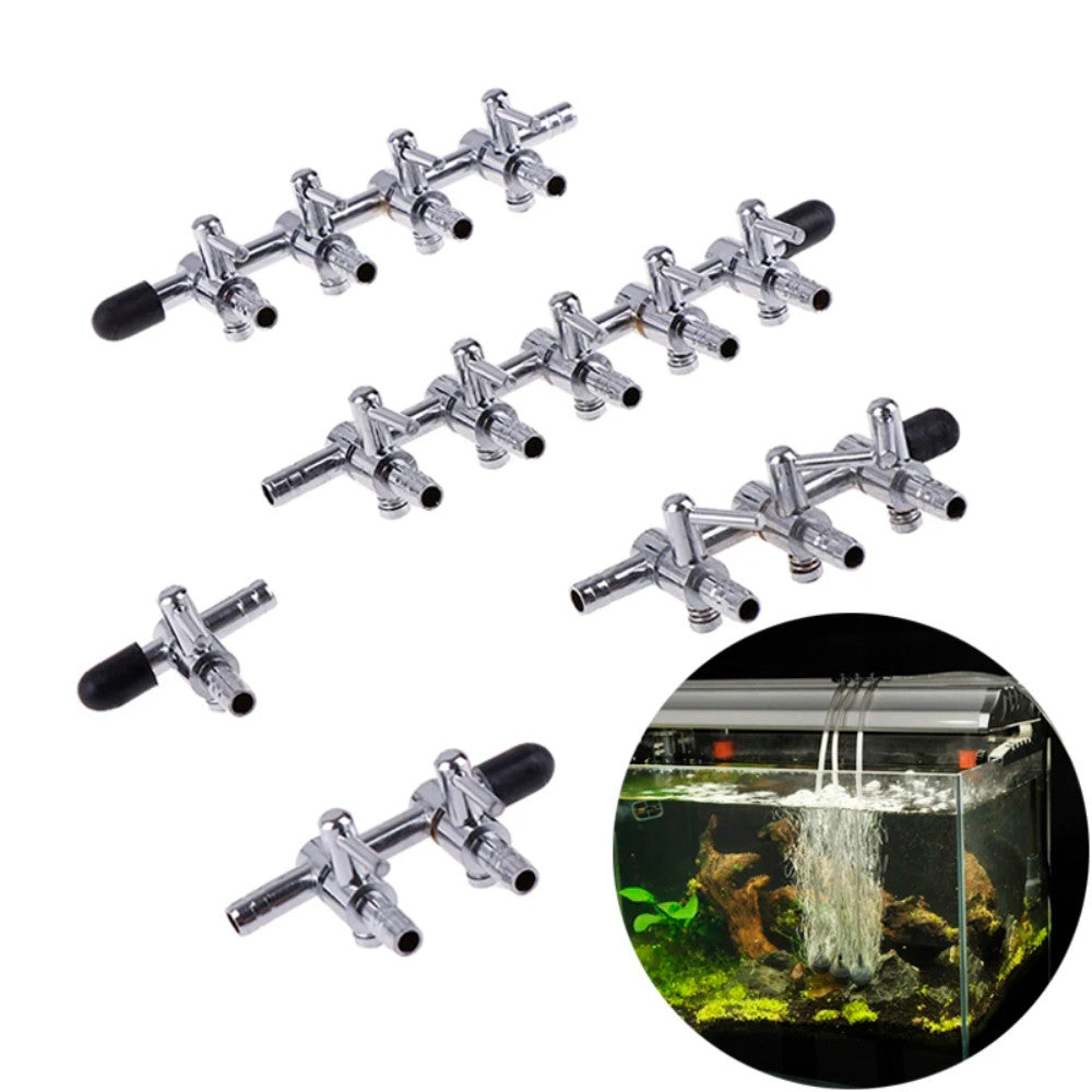 1 2 3 4 5 Way Fish Tank Air Line Divider Aquarium Flow Splitter  Tube 4mm