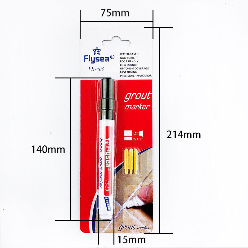 Tile Grout Marker Pen Waterproof Mould Repair Paint Bathroom Floor Gap Restorer