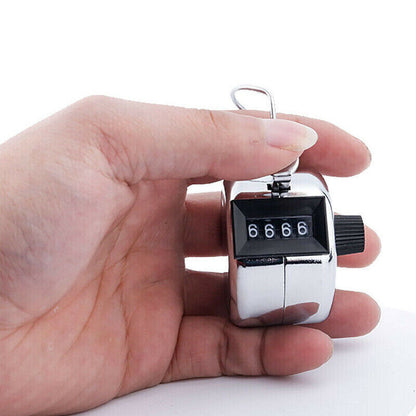 4 Digit Tally Counter Hand Held Number Clicker Mechanical Manual Counting Click
