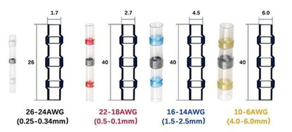 800pcs Mixed Waterproof Heat shrink Wire Connector Solder Insulated Joiners