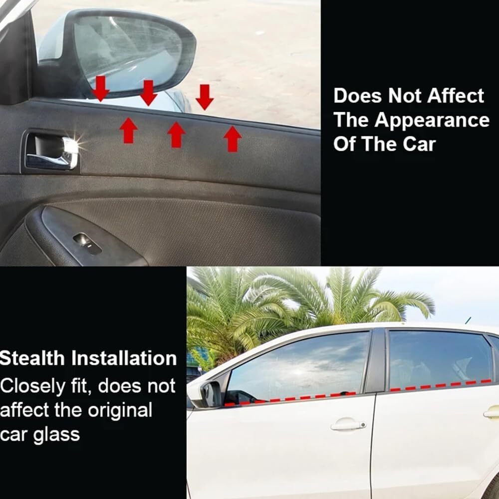 4M Compatible with Ford V Shape Car Side Window Trim Edge Mould Rubber Sealing Strip