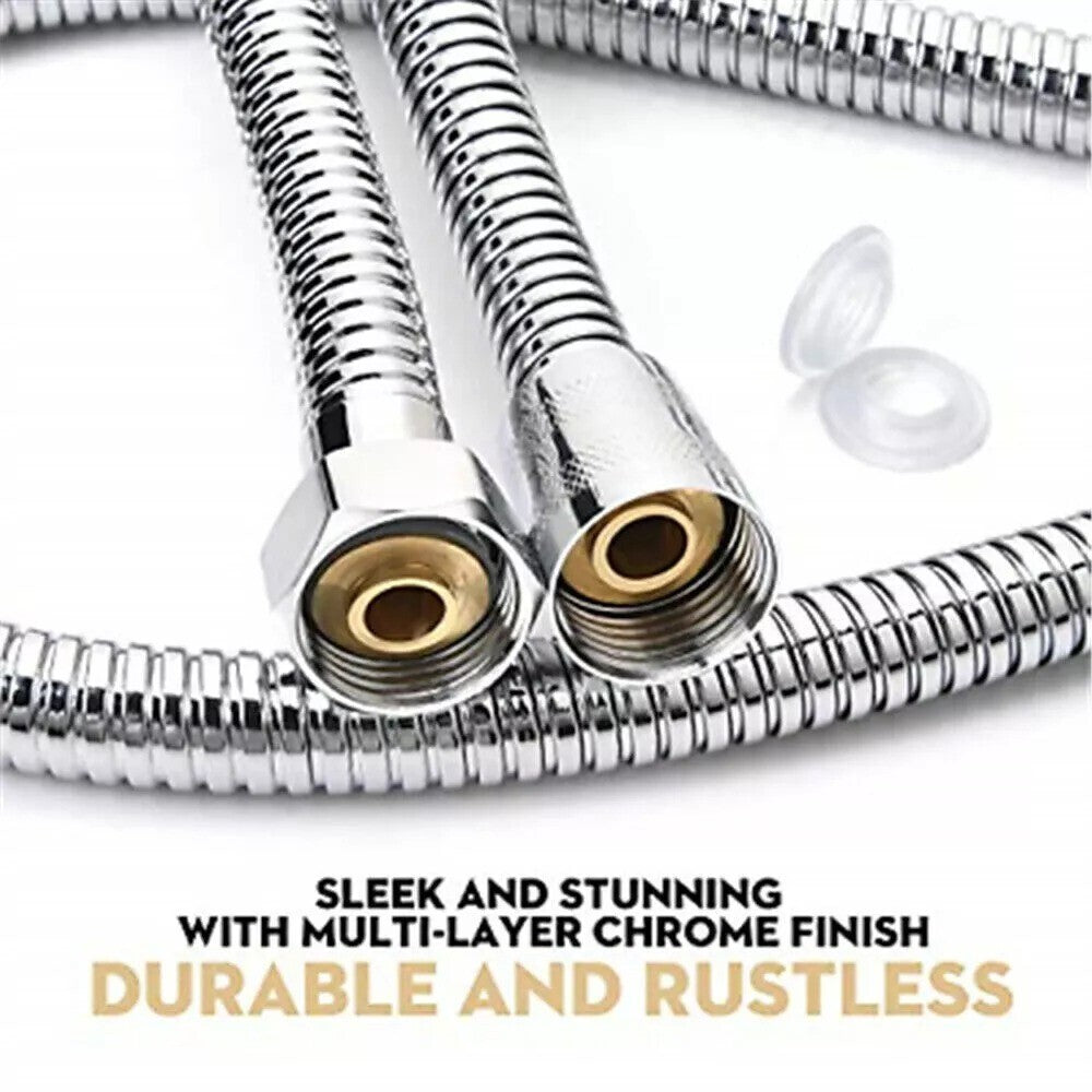 1.2-3m Shower Head Hose Handheld Stainless Steel Bathroom Flexible Tube Bath