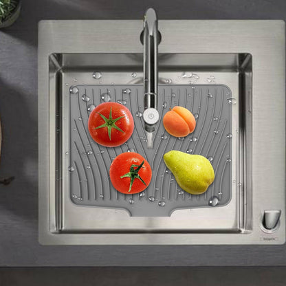 Silicone Sink Drying Mat Heat Resistant Kitchen Rectangle Non Slip Dish Drainer