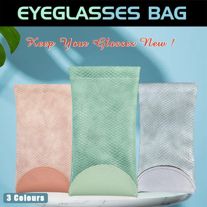 Mouth Snapped Sunglasses Eyeglass Glasses Case Soft Pouch Bag Pocket Spectacle