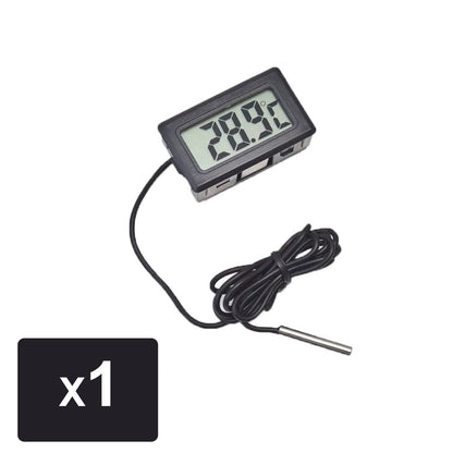 Digital LCD Thermometer Temperature Meter Panel Mount LR44 -50 to 110C Black