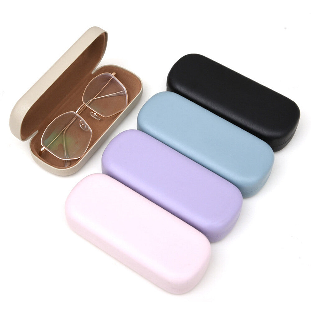 Portable Eye Glasses Case Leather Hard Box Eyeglasses Spectacle Holder Storage