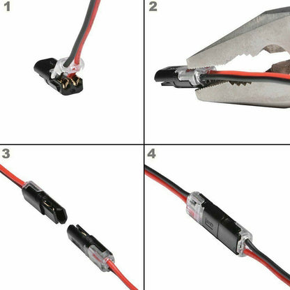 1-50PCS 12V Wire Cable Snap In Connector Terminal Connections Joiners Auto Plug