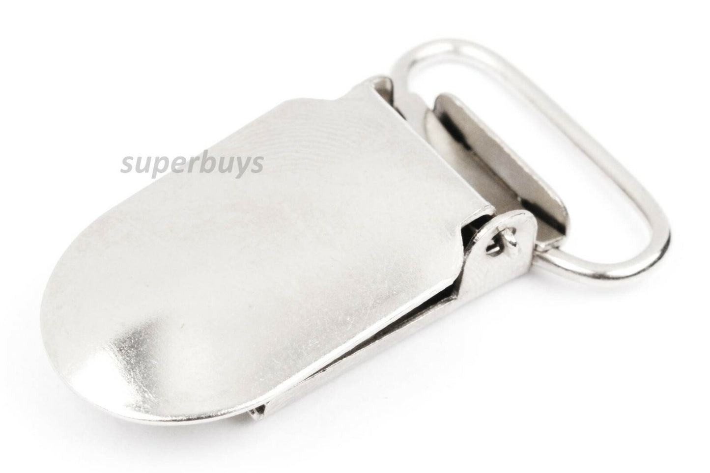 25pcs 20mm Metal Suspender Strap Dummy Clip on Pins Plastic Teeth Buckle Clasp