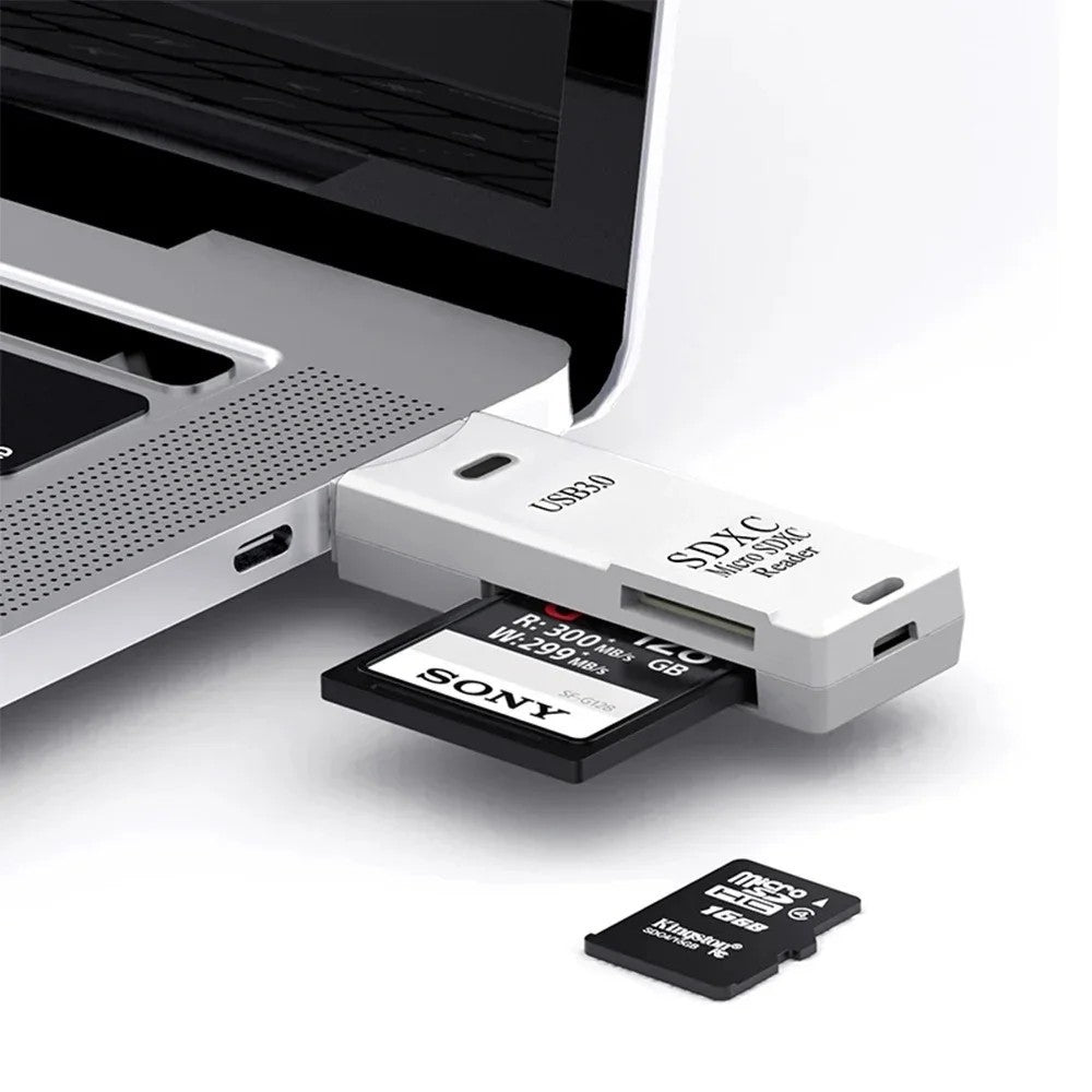 2-in-1 USB 3.0 Card Reader Micro SD TF Memory Adapter for PC Laptop