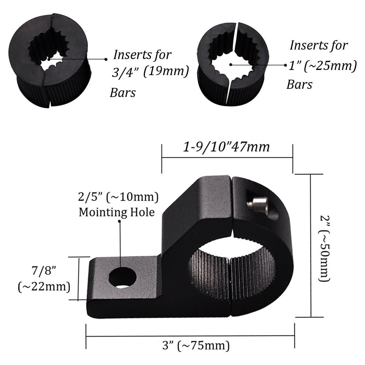 1 Pair Car Motorcycle Spotlight Mounting Bracket Light Clip Fixing Holder Shelf