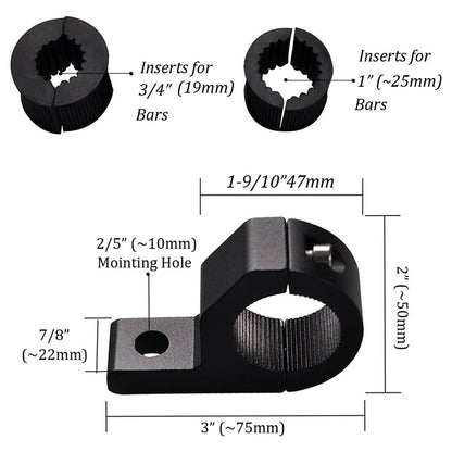 1 Pair Car Motorcycle Spotlight Mounting Bracket Light Clip Fixing Holder Shelf