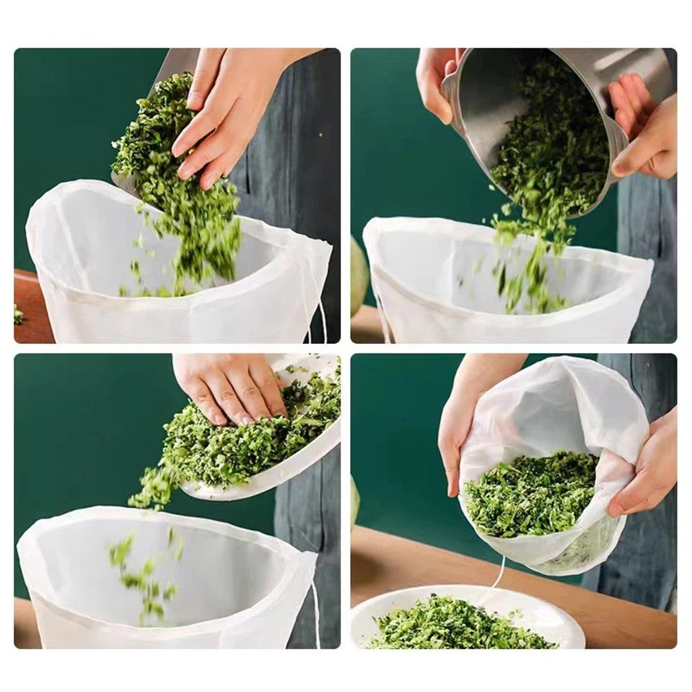Reusable Soy Milk Bags Bowl Shape Cheesecloth Bags Mesh Bag  For Stock Cooking