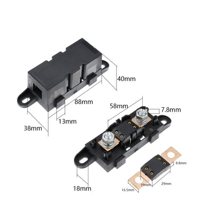 MEGA Fuse Holder Block & Bolt-On Fuse Kit M8 32V Dual Battery 4x4 Caravan Boat