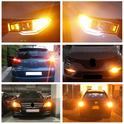 1-4x BAU15S Amber 144 LED Turn Signal Indicator Canbus Bulb 1156 2835 Globe