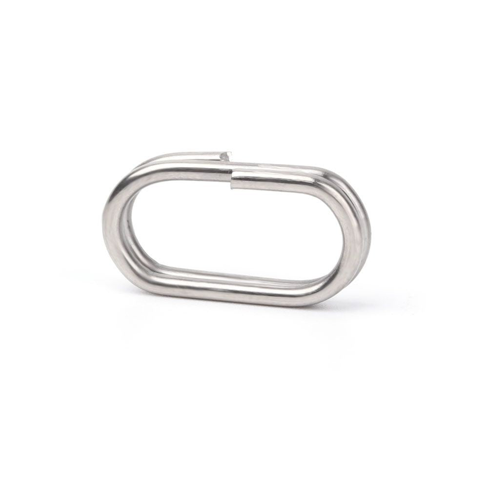 Durable Fast Lock Connector Fishing Hanging Snap Oval Split Rings Barrel Swivel