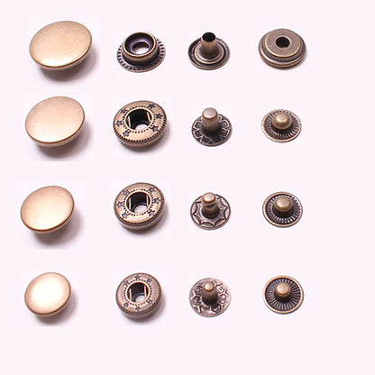 50 sets Studs Kit Buttons Tool Heavy Duty 10/12.5/15/17mm Snap Fasteners Press