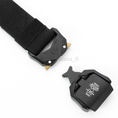 Mens Outdoor Tactical Belt Military Army Metal Buckle Heavy Duty Waistband AU🎁