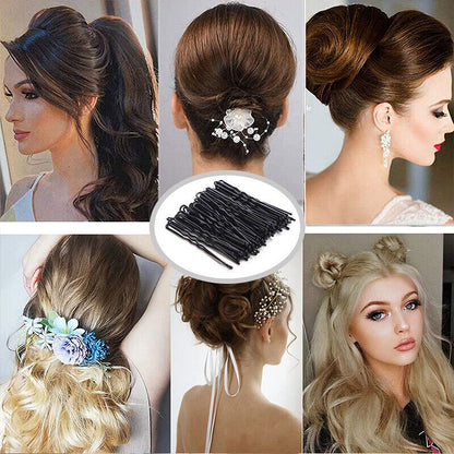 100Pcs 6cm U Shape Hair Pins Bobby Clip Style Bun Tool Womens Girls Accessory