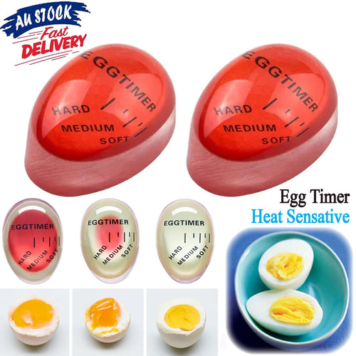 2PCS Colour Changing Egg Timer Perfect Boiled Eggs By Temperature Kitchen Helper