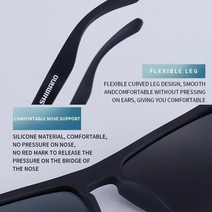 Shimano Men Sunglasses UV400 Polarized Glasses Fishing Sports Driving Eyewear