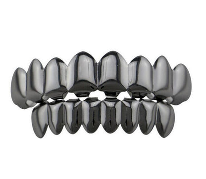 18k Gold Plated Hip Hop Teeth Grillz Caps Top & Bottom Grill Set 3 Colors
