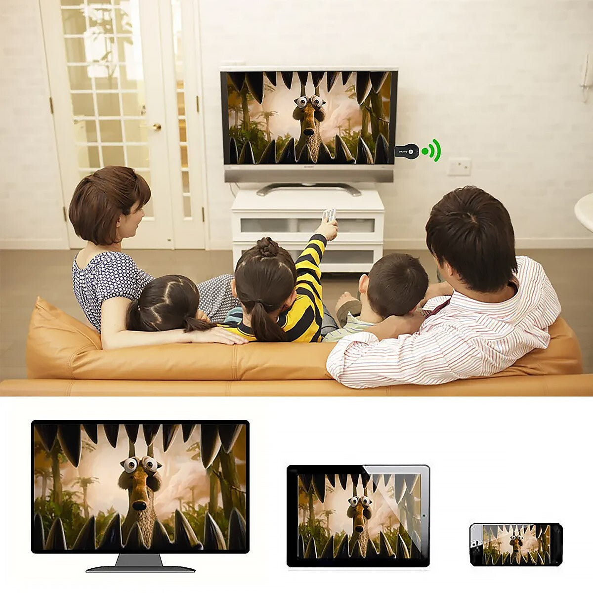 1080P Wireless Wifi Screen Cast Anycast M2 Mobile Phone Mirror Compatible with Apple Android