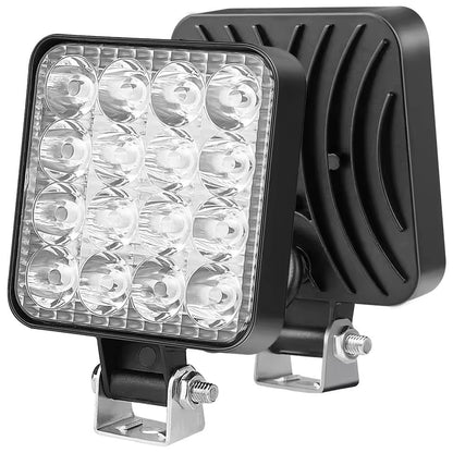 48W LED Work Light Bar 2V Waterproof Off Road Spotlight White Red Blue Yellow