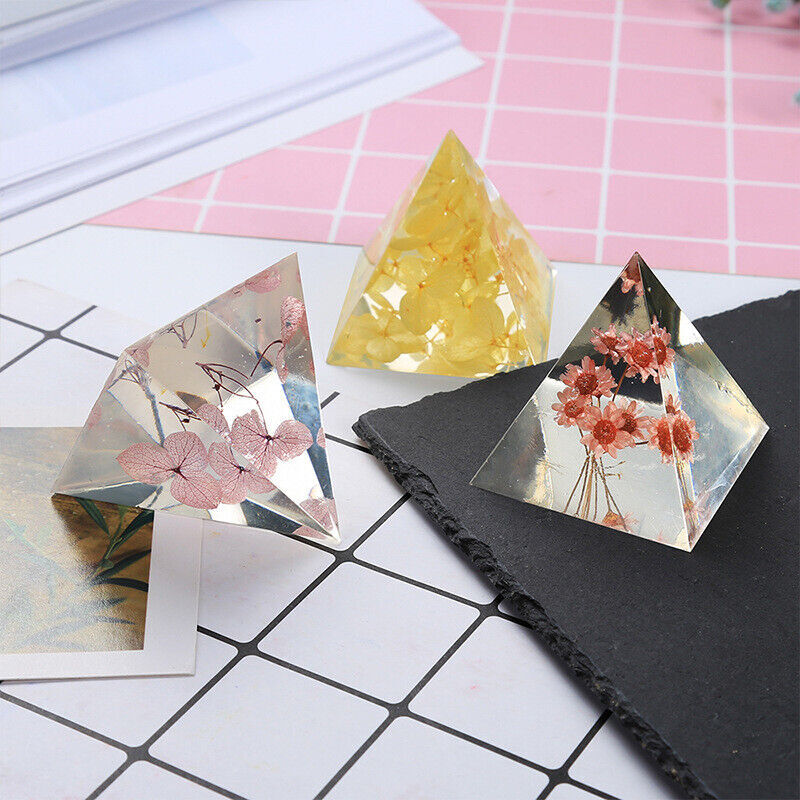 Pyramid Silicone Mold Epoxy Resin Jewelry Making Mould Pendant Craft DIY Supply