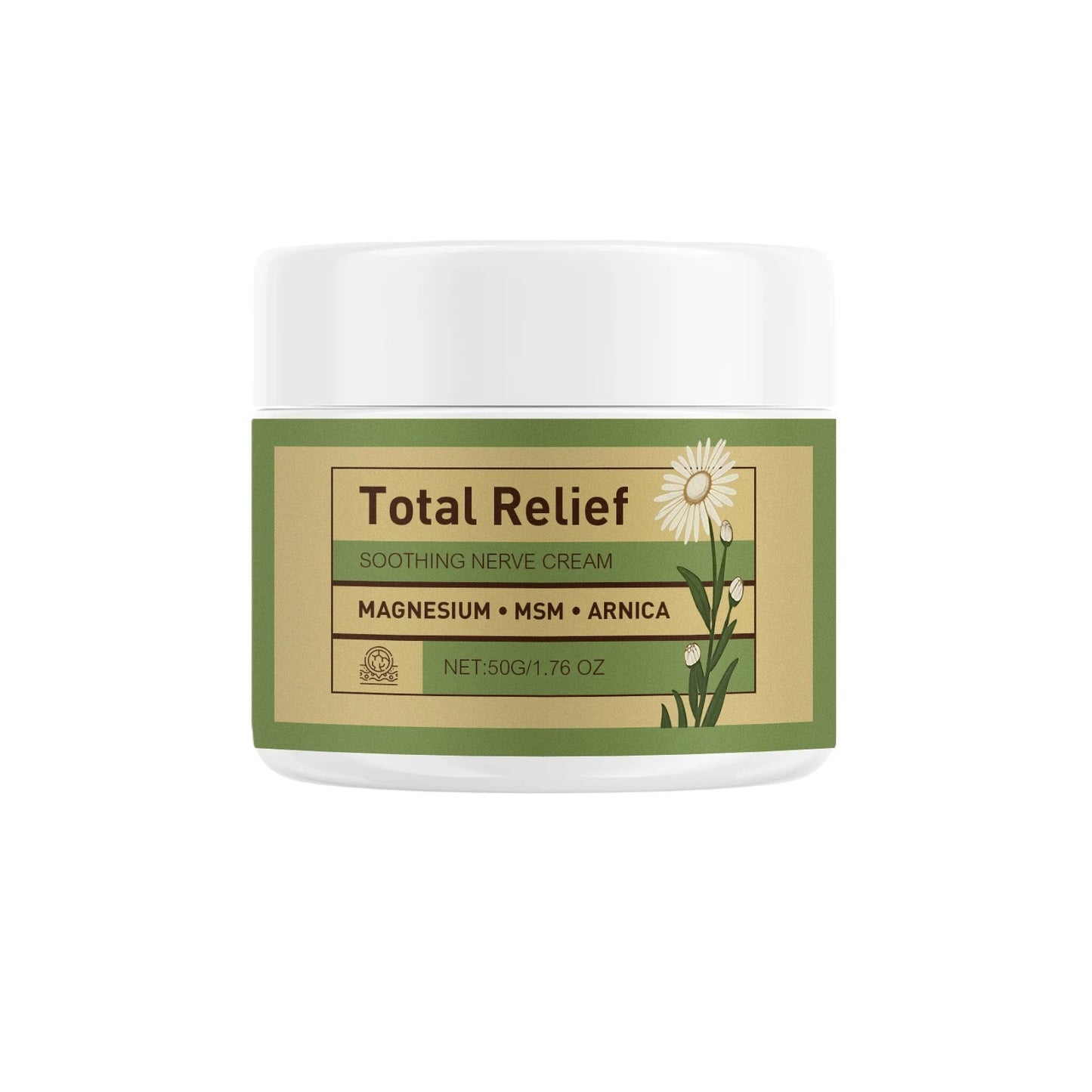 Total Relief Magnesiums Cream Lotion Soothes Nerves Gentle Hydrating for Healthy