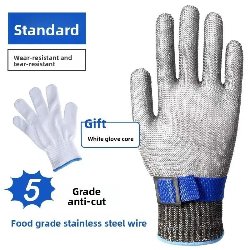Safety Cut Proof Stab Resistant Glove Stainless Steel Metal Mesh Butcher Gloves