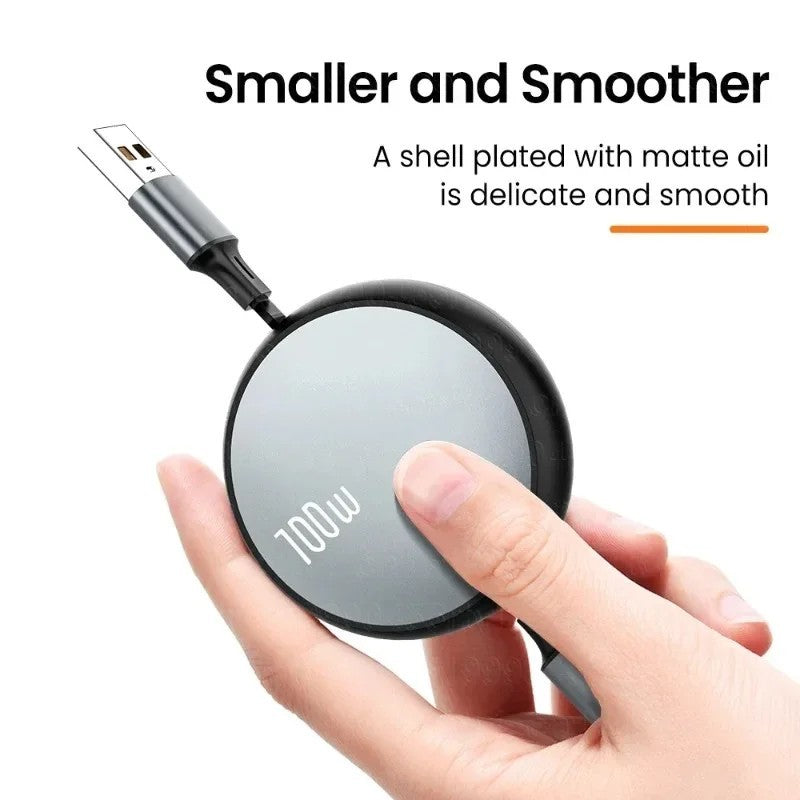 Multi Charging Cable 3 in 1 Retractable USB Charger Cord for iPhone/Samsung