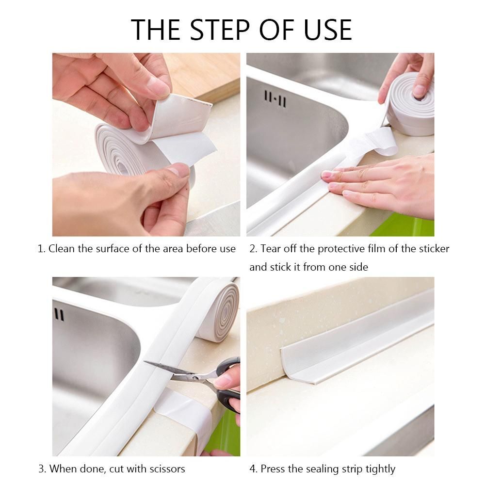 Countertop Caulk Tape Mildew-proof Shower Tile Sealer  Household