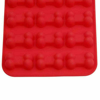 Puppy Bone Silicone Baking Pan Mold Ice Tray Dog Treat Cookie Non Stick Mould AU
