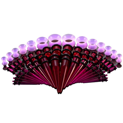36/50pcs Ear Stretching Kit Plug Set Stretch Ear Taper Stretcher Expander Tapers