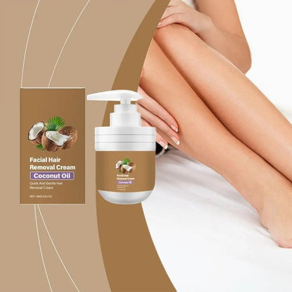 Facial Depilatory Cream, Coconut Hair Remover for Upper Lip and Chin for Women
