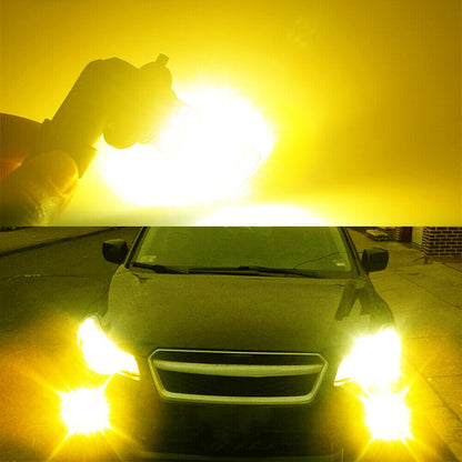 2x HB4 9006 12V 100W 3000K Yellow LED Car Fog Lights Lamp Globes Bulbs
