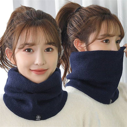 Wool Fur Neck Warmer Thickened Lining Face Mask  Skating Running