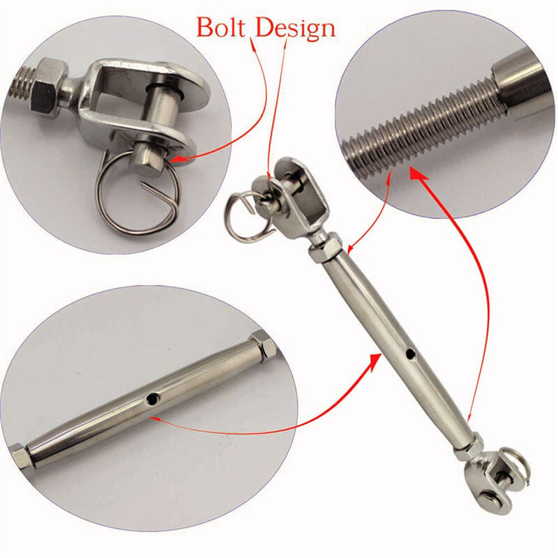 Stainless Steel Turnbuckle Wire Rigging Screw: M5-M16 High Polished Welded Fork